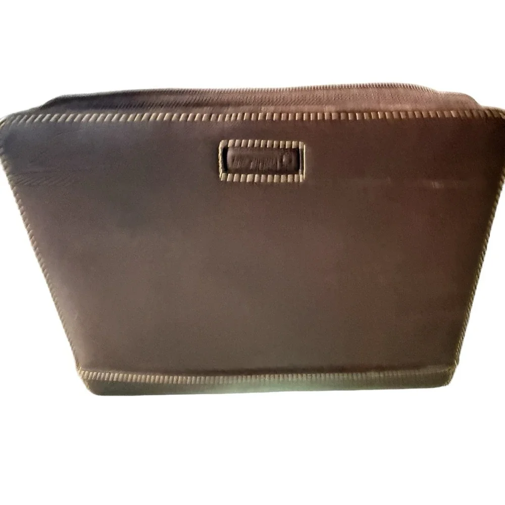 Franklin Covey Zip Binder Only Brown Full Grain Leather 7 Rings 9.5x7.5x1.5